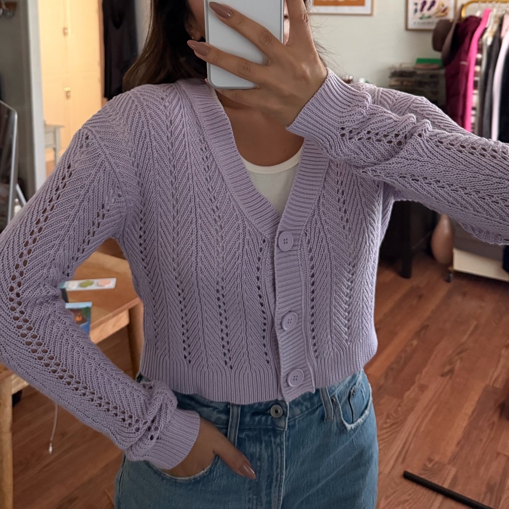 Lavender Knit Women's Sweater